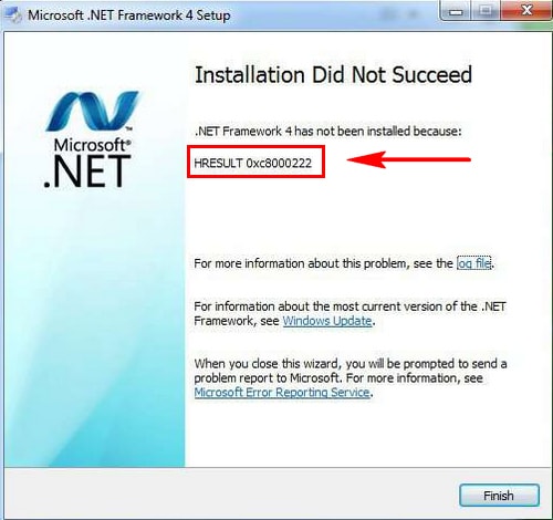 Khắc phục lỗi HRESULT 0xc8000222 khi cài Net Framework 4.0 trên Windows