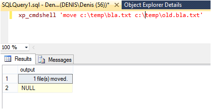 Thực thi command dos trong MS SQL