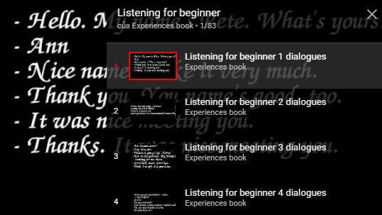 Listening for beginner
