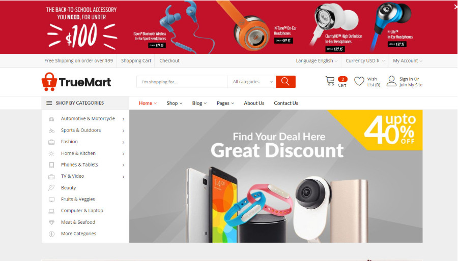 Template web bán hàng – Template web shop