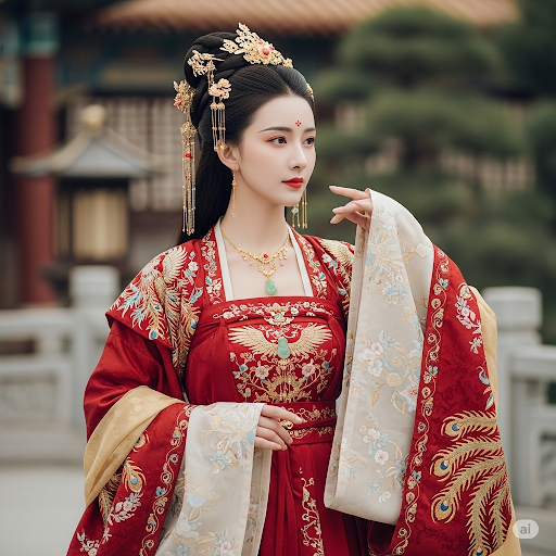 Cùng ngắn ảnh người đẹp cổ trang do AI tạo