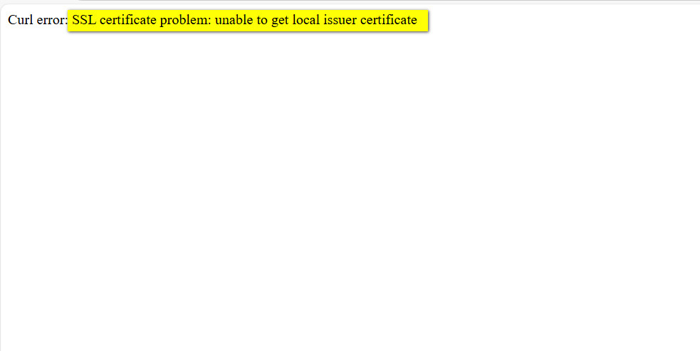 Khắc phục lỗi: SSL certificate problem: unable to get local issuer certificate trên IIS