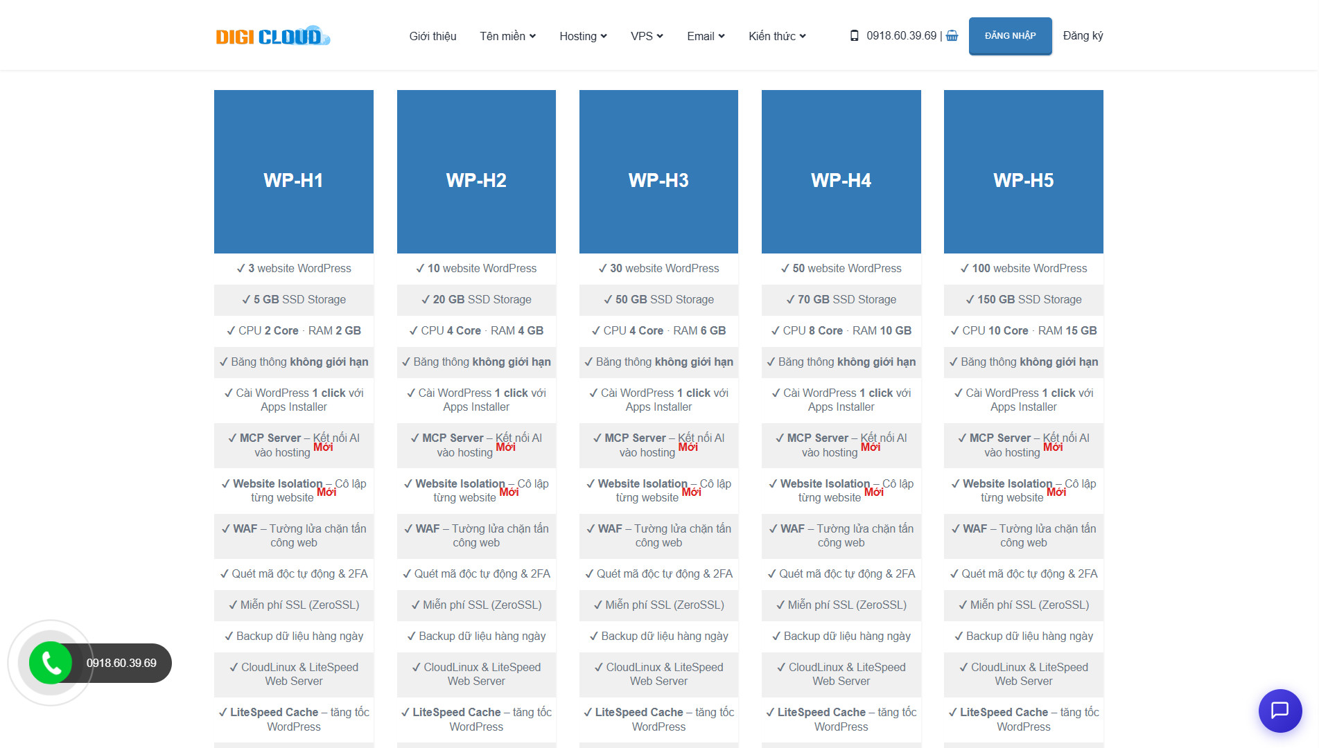 BẢO VỆ WEBSITE WORDPRESS TOÀN DIỆN VỚI WORDPRESS HOSTING DIGICLOUD
