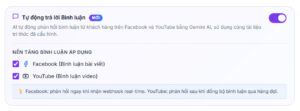 [OmniPost ra mắt tính năng mới] – TÍCH HỢP AI TỰ ĐỘNG TRẢ LỜI BÌNH LUẬN (COMMENT AUTO-REPLY)