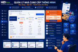 QUẢN LÝ NHÀ CUNG CẤP VẬT TƯ: AI BÁN RẺ NHẤT? AI ĐANG CHO NỢ NHIỀU NHẤT? H2DPRINT TRẢ LỜI TRONG 1 GIÂY! 🔍