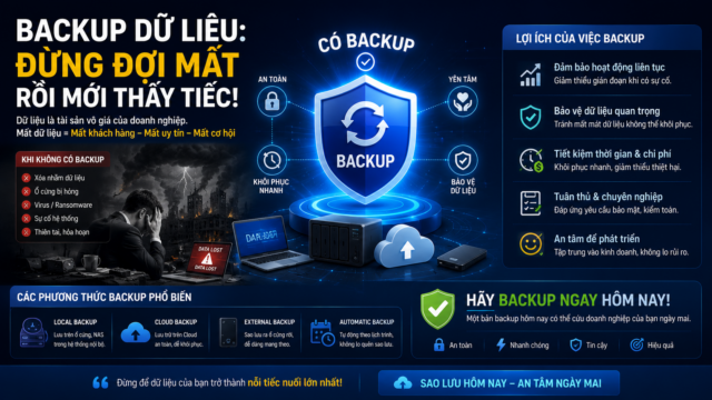 Backup dữ liệu: Đừng đợi mất rồi mới thấy tiếc