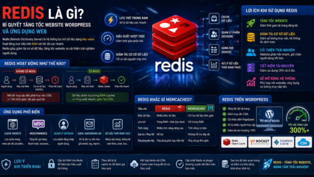 Redis là gì? Bí quyết tăng tốc website WordPress và ứng dụng web