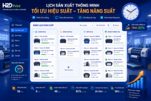 TĂNG NĂNG SUẤT MÁY IN LÊN 40% MÀ KHÔNG CẦN MUA MÁY MỚI: BÍ QUYẾT QUẢN LÝ XƯỞNG SẢN XUẤT VỚI H2DPRINT! 🎯
