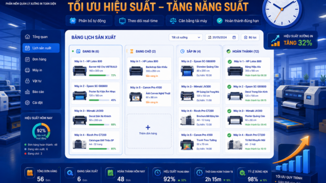 TĂNG NĂNG SUẤT MÁY IN LÊN 40% MÀ KHÔNG CẦN MUA MÁY MỚI: BÍ QUYẾT QUẢN LÝ XƯỞNG SẢN XUẤT VỚI H2DPRINT! 🎯