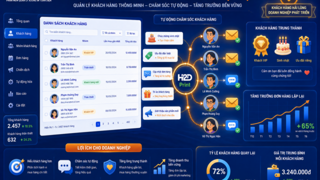 KHAI THÁC KHO BÁU “DATA KHÁCH HÀNG CŨ” ĐỂ TẠO THÊM DOANH THU TỰ ĐỘNG MỖI THÁNG VỚI H2DPRINT! 💰