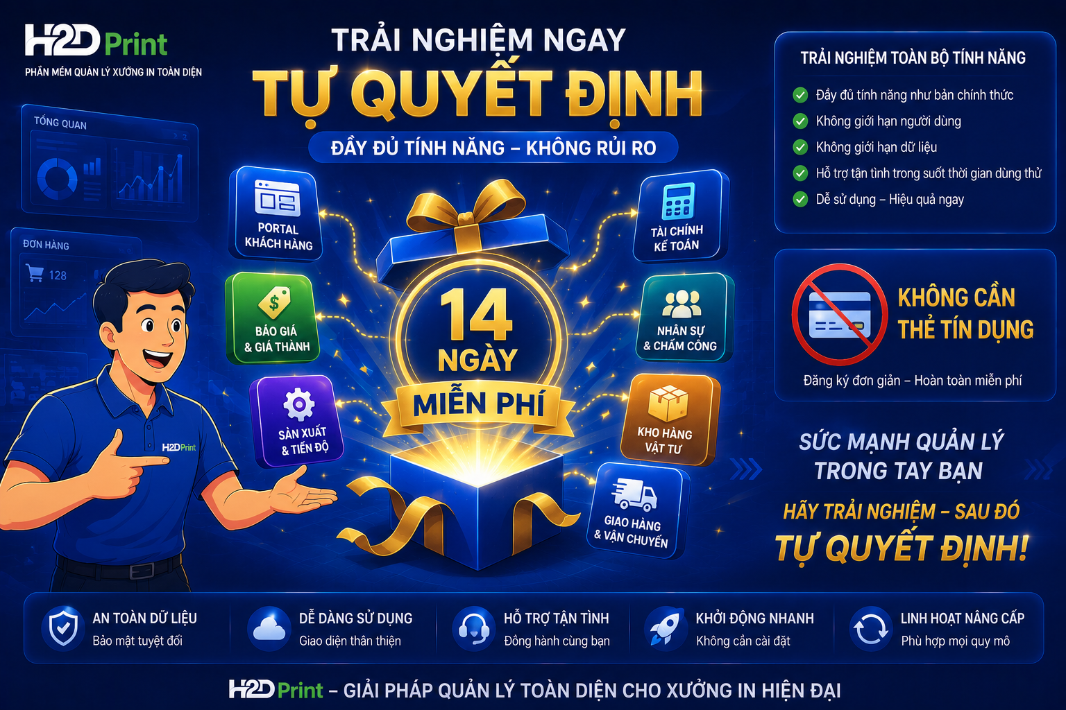 ĐỪNG TIN LỜI CHÚNG TÔI NÓI — HÃY TỰ TRẢI NGHIỆM: ĐĂNG KÝ TÀI KHOẢN DEMO H2DPRINT MIỄN PHÍ 14 NGÀY NGAY! ⚡