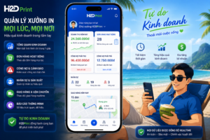 ĐI DU LỊCH VẪN QUẢN LÝ XƯỞNG IN ĐƯỢC? XEM DASHBOARD CHỦ XƯỞNG H2DPRINT TRÊN ĐIỆN THOẠI CÓ GÌ! 🏖️