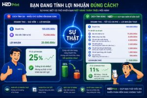 CÔNG THỨC TÍNH LỢI NHUẬN THỰC CỦA XƯỞNG IN MÀ 9/10 CHỦ XƯỞNG ĐANG TÍNH SAI — SỬA NGAY! 💡