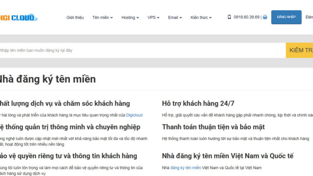 Dịch vụ Domain DigiCloud – Đăng ký tên miền cho website và doanh nghiệp