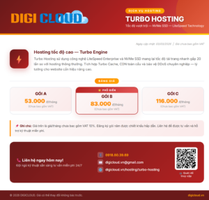 TURBO HOSTING DIGICLOUD – TỐC ĐỘ VƯỢT TRỘI, HIỆU NĂNG TỐI ĐA CHO WEBSITE