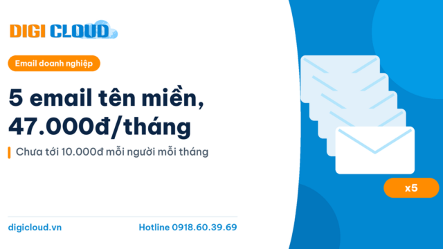 5 email tên miền 47k/tháng