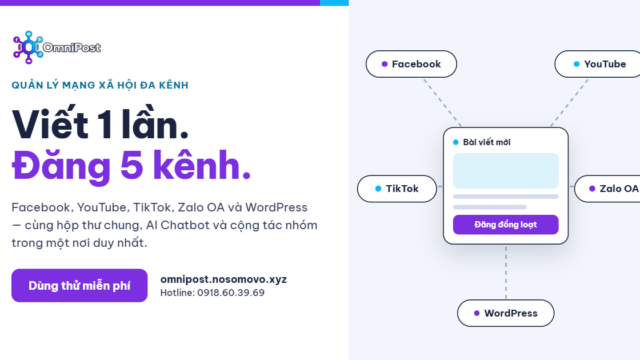 1 Bài viết – 5 nền tảng – Chỉ một lần bấm đăng