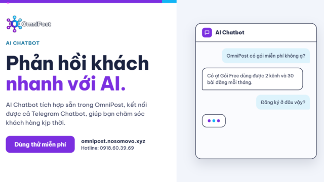 Khách nhắn đúng lúc bạn đang bận? Để AI chatbot hỗ trợ!