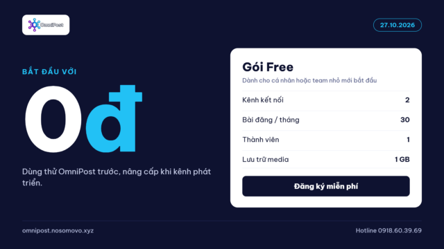 Bắt đầu với 0 đồng – Gói Free